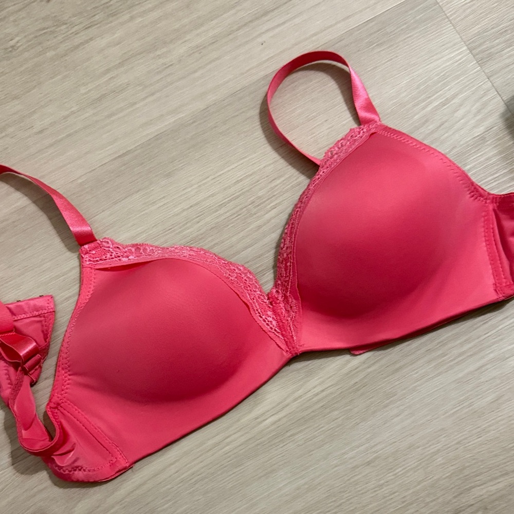 Angelina Pink and Brown Lace Bra Set - Picture 6 of 7